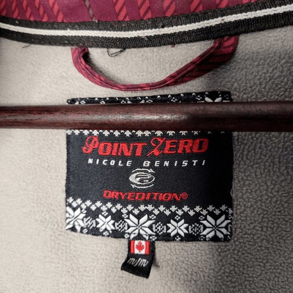 Point Zero Red Hooded Jacket Raincoat Windbreaker Size M - Picture 10 of 10